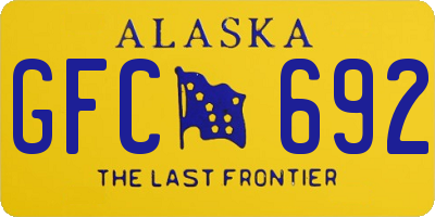 AK license plate GFC692