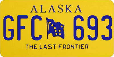 AK license plate GFC693