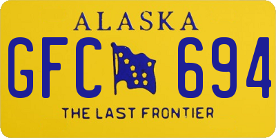AK license plate GFC694