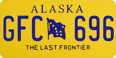 AK license plate GFC696