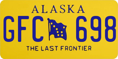 AK license plate GFC698