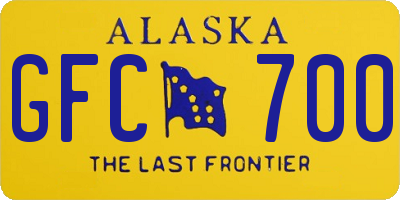 AK license plate GFC700