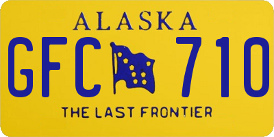 AK license plate GFC710