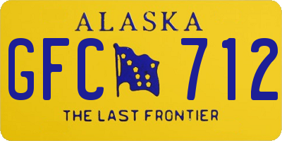 AK license plate GFC712