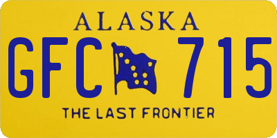 AK license plate GFC715