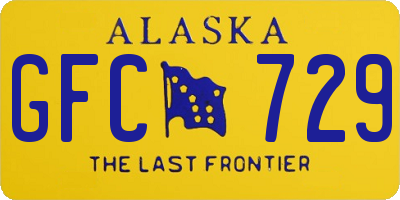 AK license plate GFC729