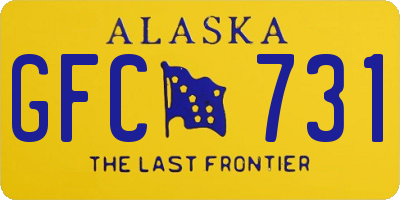 AK license plate GFC731