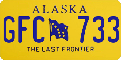 AK license plate GFC733
