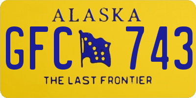 AK license plate GFC743