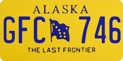 AK license plate GFC746