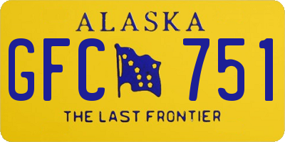 AK license plate GFC751