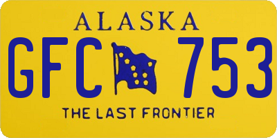AK license plate GFC753