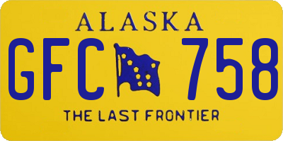 AK license plate GFC758