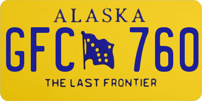 AK license plate GFC760