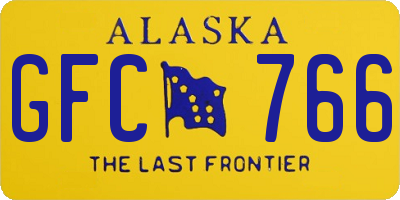 AK license plate GFC766