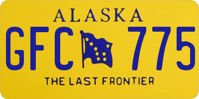 AK license plate GFC775