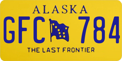 AK license plate GFC784
