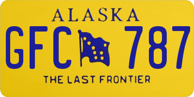 AK license plate GFC787