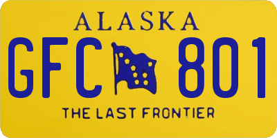 AK license plate GFC801