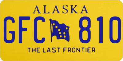 AK license plate GFC810