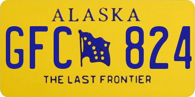AK license plate GFC824