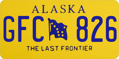 AK license plate GFC826