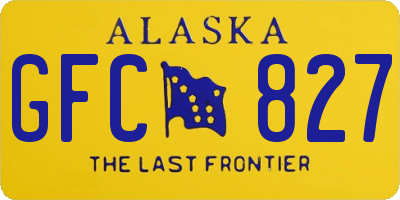 AK license plate GFC827
