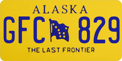 AK license plate GFC829
