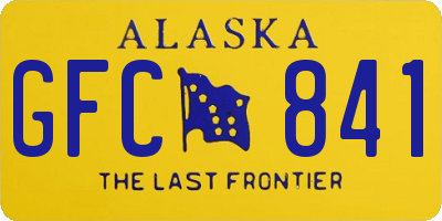AK license plate GFC841