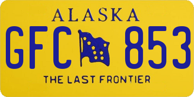 AK license plate GFC853