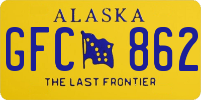 AK license plate GFC862