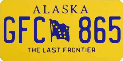 AK license plate GFC865