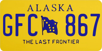 AK license plate GFC867