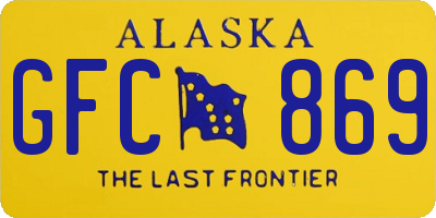 AK license plate GFC869