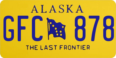 AK license plate GFC878