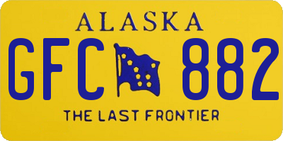 AK license plate GFC882