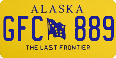 AK license plate GFC889