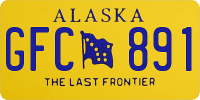 AK license plate GFC891