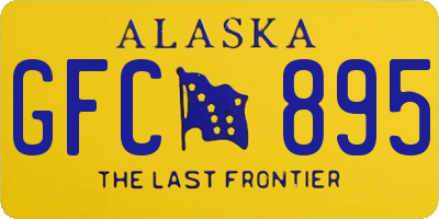AK license plate GFC895