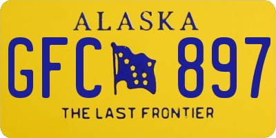 AK license plate GFC897