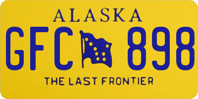 AK license plate GFC898