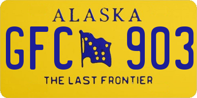 AK license plate GFC903