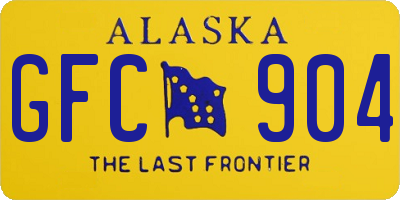 AK license plate GFC904