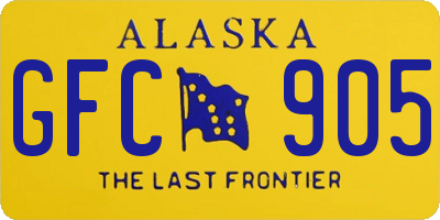AK license plate GFC905