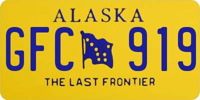 AK license plate GFC919