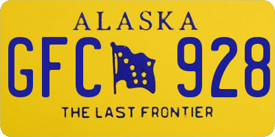 AK license plate GFC928