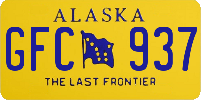 AK license plate GFC937