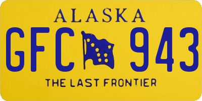 AK license plate GFC943