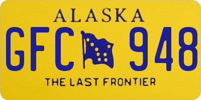 AK license plate GFC948