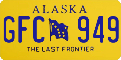 AK license plate GFC949